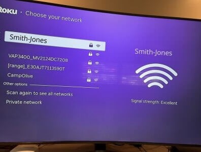 Select your home wi-fi