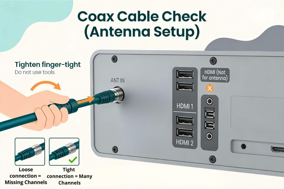where and how to connect a coax cable