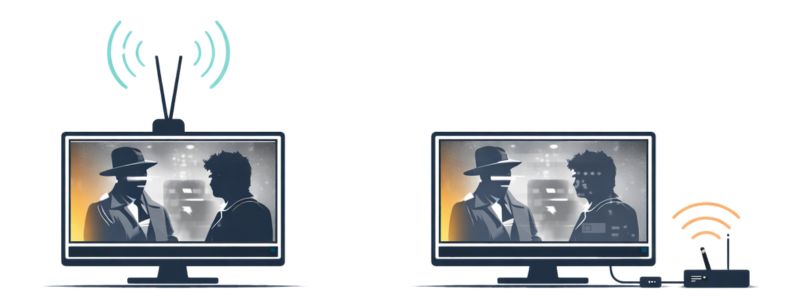 Watching Columbo using an antenna versus streaming


