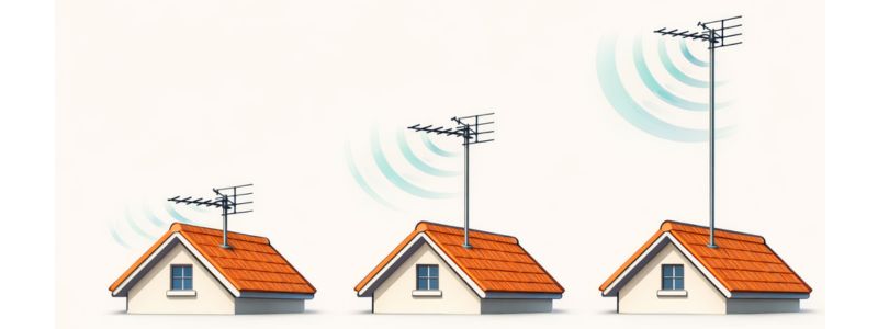 A higher outdoor antenna placement often delivers stronger, more reliable TV reception.